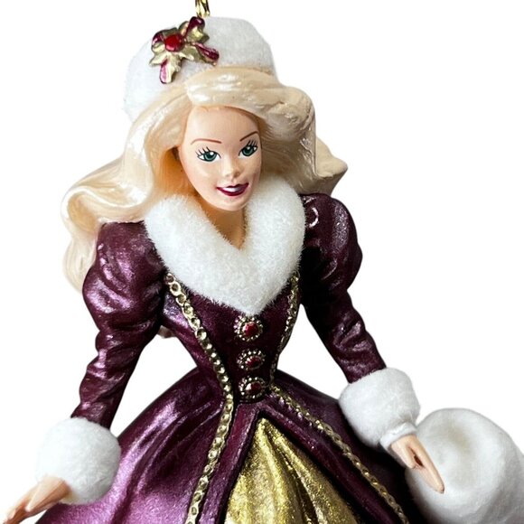 HALLMARK Keepsake HOLIDAY BARBIE 1996 Set of 2 Doll Ornament NIB Original Box - Picture 11 of 12